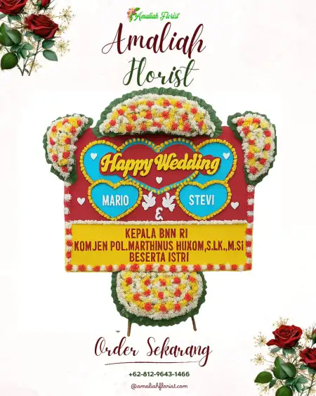 Papan Bunga Pernikahan Kai